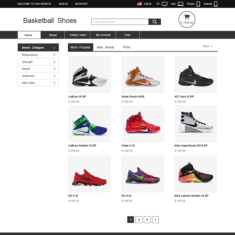 websites to buy basketball shoes